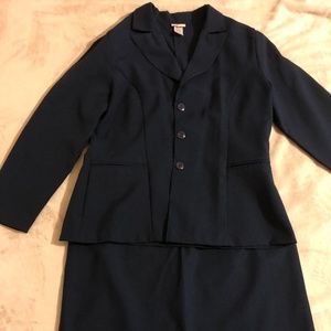 Navy Blue Skirt Suit